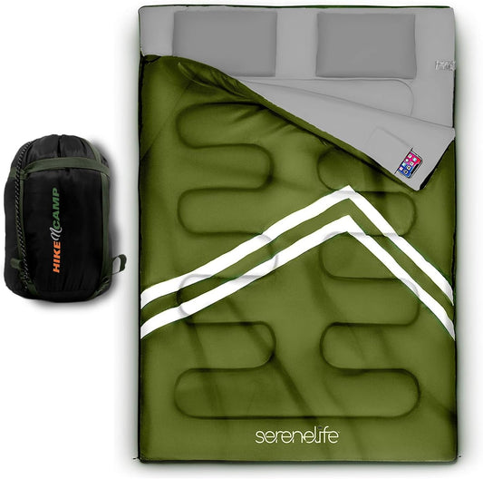 SereneLife Double Sleeping Bag for Adults & Teens