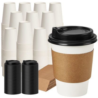 500 Pack 8 oz Paper Cups, Disposable Coffee Cups