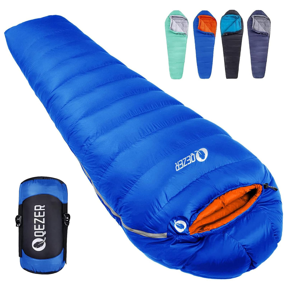 Down Mummy Sleeping Bag for Adults, 600 Fill Power Backpacking