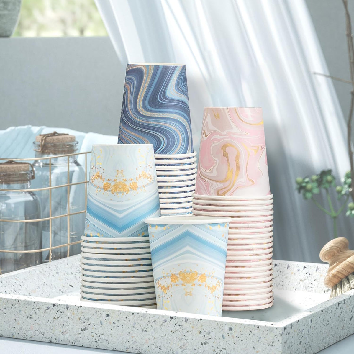 BYSNOW 300 Pack 3 oz Paper Cups, Small Disposable Bathroom Cups