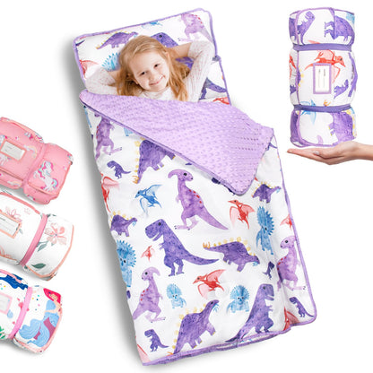 Primlect Toddler Nap Mat with Pillow, Thickened Extra Large Sleeping Bag
