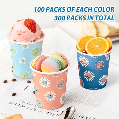 SIUQ 300 Pack 5 oz Paper Cups, Disposable Small Bathroom Mouthwash Cups