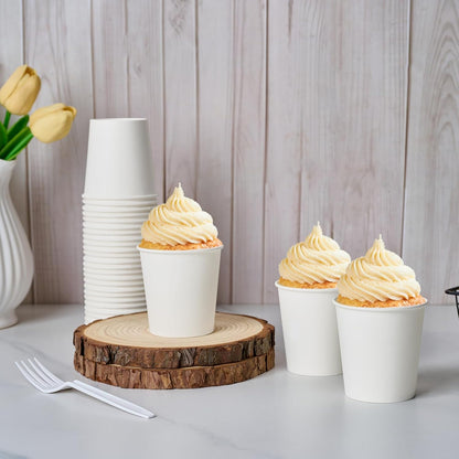 LITOPAK 300 Count 6 oz Paper Cups, Disposable White Paper Coffee Cups