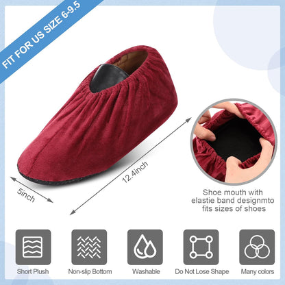 JaGely 11 Pair Reusable Cloth Shoe Covers for Indoors, Multicolor