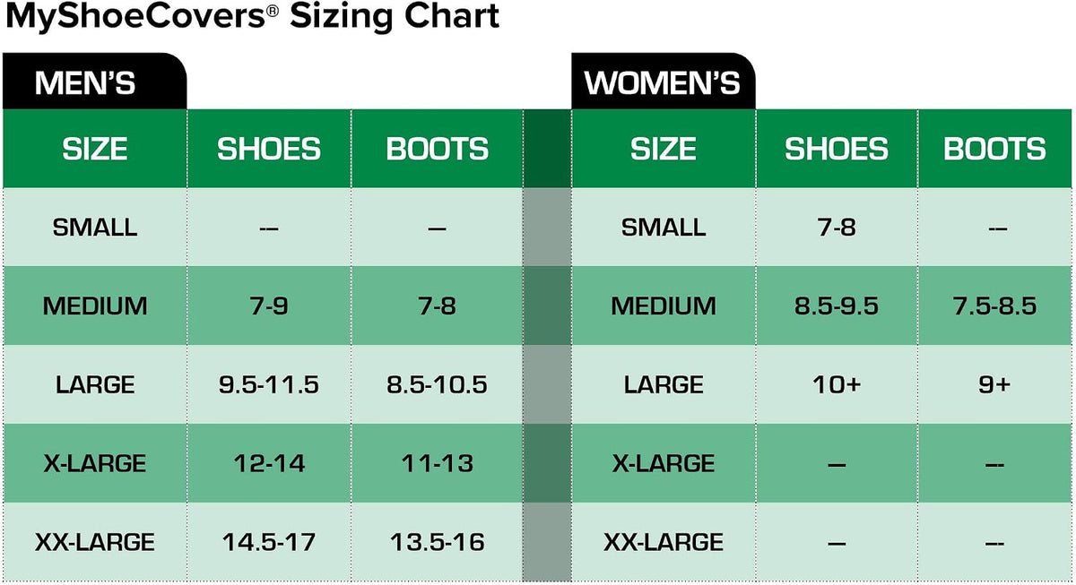 MyShoeCovers Reusable Shoe & Boot Covers for Contractors - 1 Pair, Large