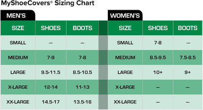 MyShoeCovers Reusable Shoe & Boot Covers for Contractors - 1 Pair, Medium