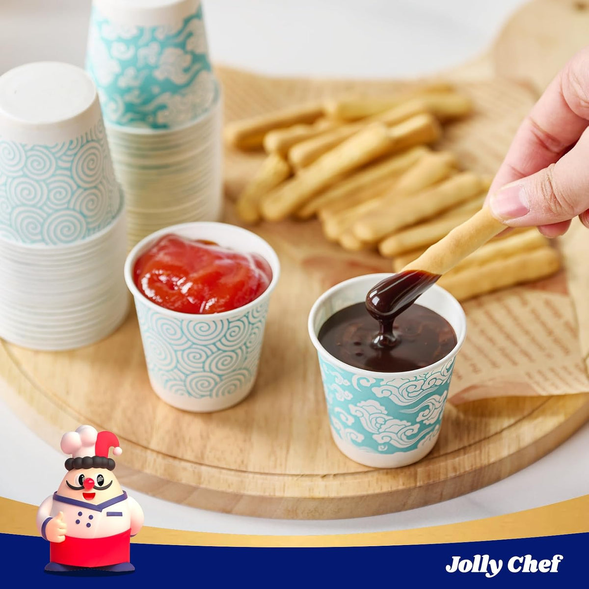 JOLLY CHEF 3 oz Disposable Bathroom Mouthwash Cups 300 Pack Paper Cups