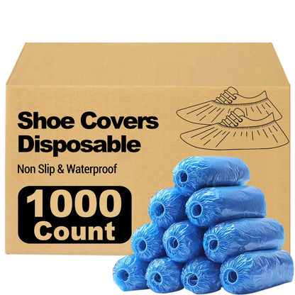 1000 Pieces(500 Pairs) Shoe Covers Disposable, Waterproof,Non-Slip for Various Occasions,fits up to US Men's 12 & Women's 13 Size,Durable Booties Boot Covers for Indoors & Outdoor.