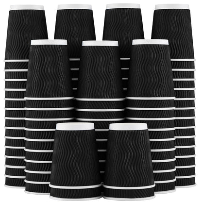 Lamosi 100 Pack Coffee Cups 12 oz, Disposable Paper Coffee Cups No Lids