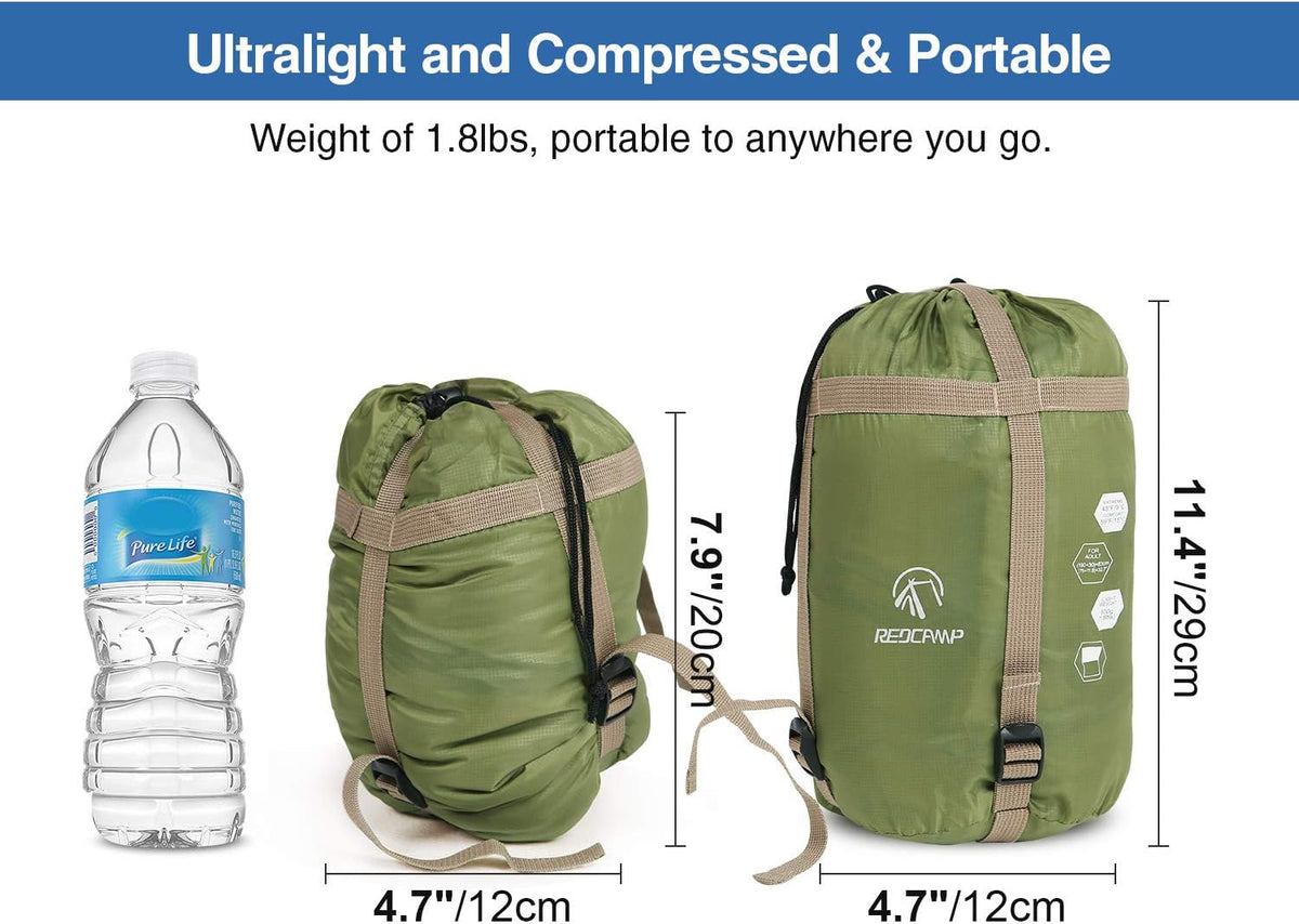REDCAMP Ultra Lightweight Compact Sleeping Bag for Backpacking