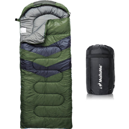 MalloMe Sleeping Bags for Adults Cold Weather & Warm - Backpacking Camping Sleeping Bag for Kids 10-12, Girls, Boys - Lightweight Compact Camping Essentials Gear Accessories Hiking Sleep Must Haves