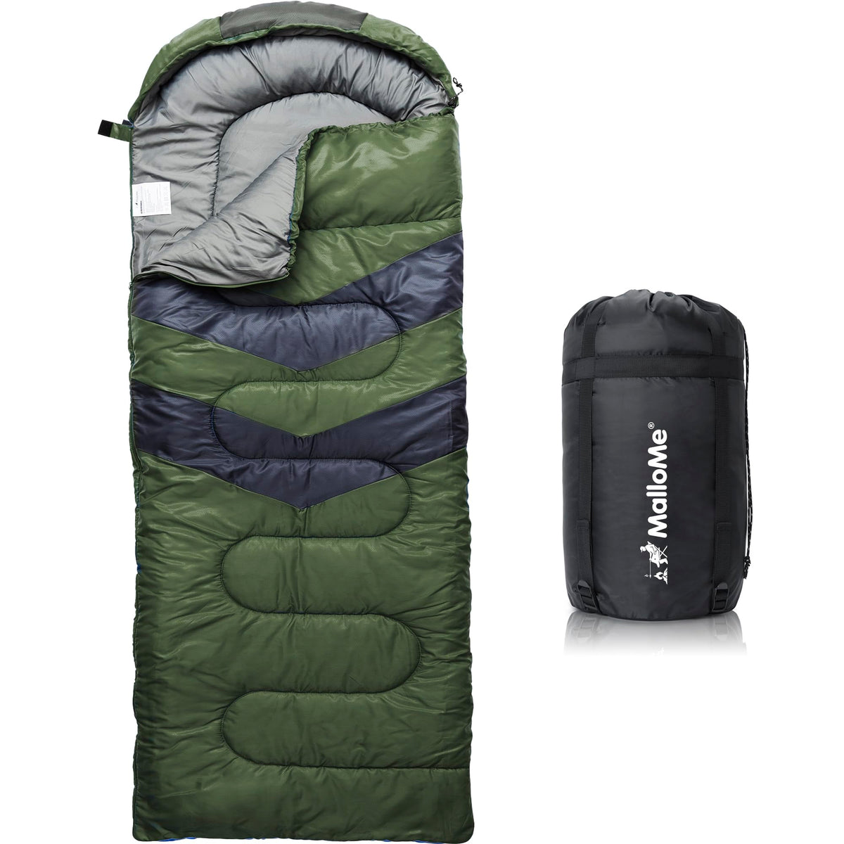 MalloMe Sleeping Bags for Adults Cold Weather & Warm - Backpacking Camping Sleeping Bag for Kids 10-12, Girls, Boys - Lightweight Compact Camping Essentials Gear Accessories Hiking Sleep Must Haves