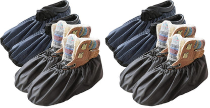 Reusable Shoe Covers, Non Slip Water Resistant Boot Covers for Construction &Household, 2 Pairs Extra Large Durable Overshoes to Keep Carpet Floors Clean