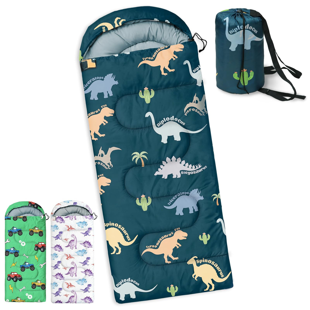 Kids Sleeping Bags - Camping Sleeping Bags with Carry Bag - Compact Sleeping Bag for Hiking, Backpacking 3 Season Warm & Cool Weather, Lightweight Waterproof Outdoor Travel for Boys Girls