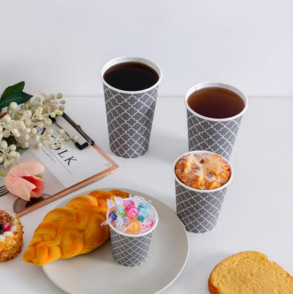 Lamosi Coffee Cups 12 oz 180 Pack, Disposable Paper Coffee Cups, Hot Cups