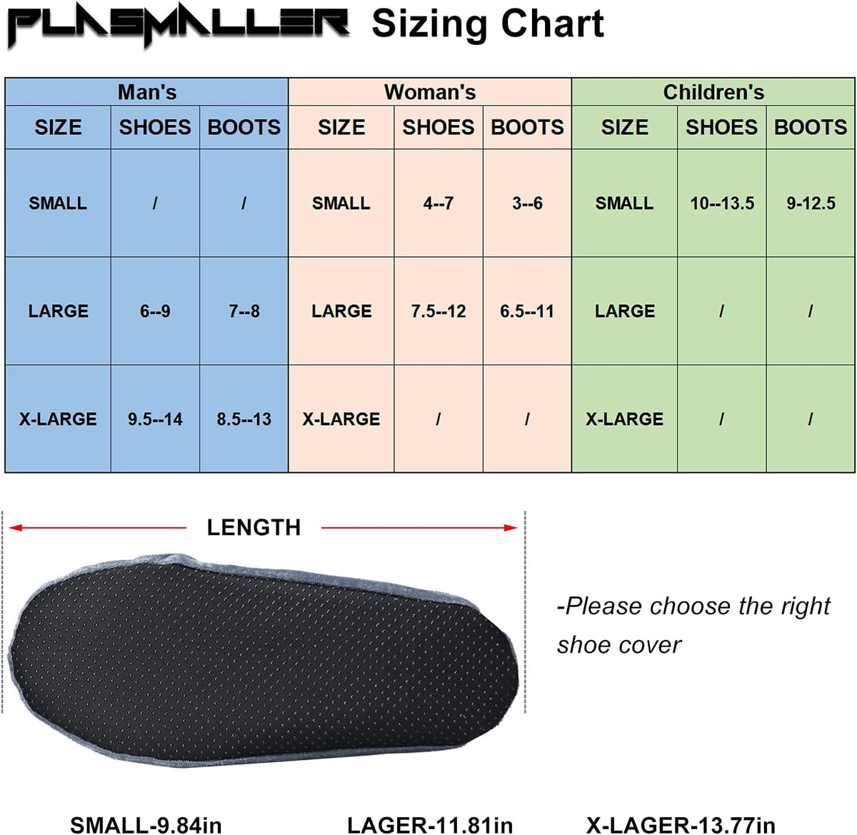 PlasMaller 5 Pairs Non Slip Washable Reusable Shoes Covers For Household Thickened Boots, Grey, XL