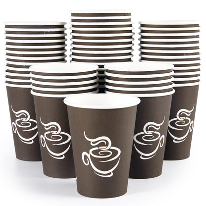 LITOPAK 240 Pack 12 oz Paper Cups, Brown Disposable Hot Coffee Cups