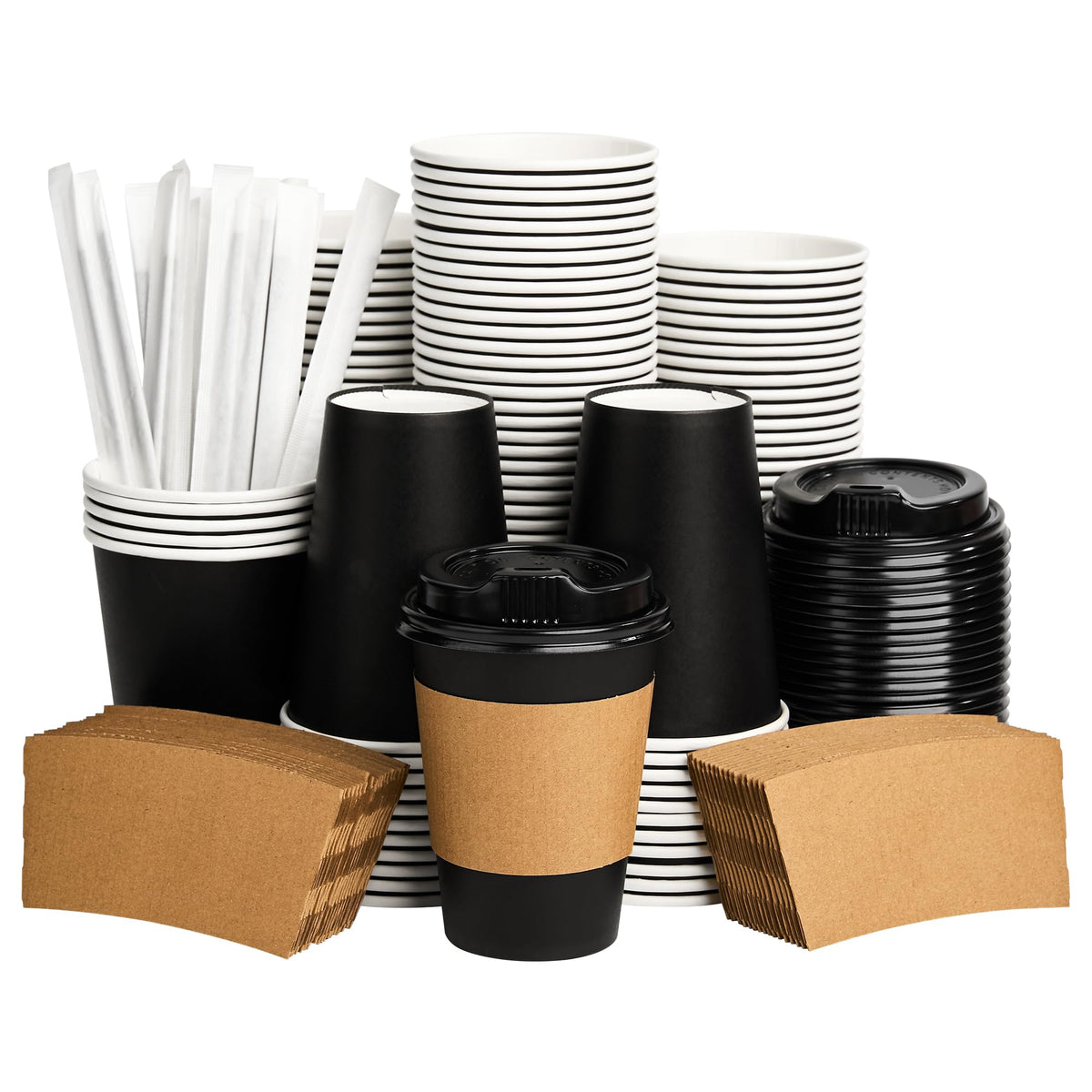 500 Pack 8 oz Paper Cups, Disposable Coffee Cups