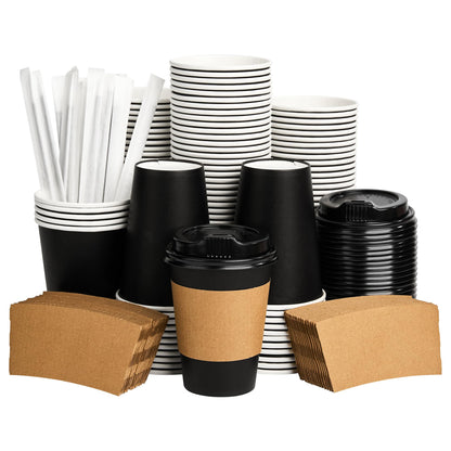 500 Pack 8 oz Paper Cups, Disposable Coffee Cups