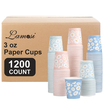 Lamosi 300 Pack 5 oz Paper Cups, Disposable Small Bathroom Water Cups