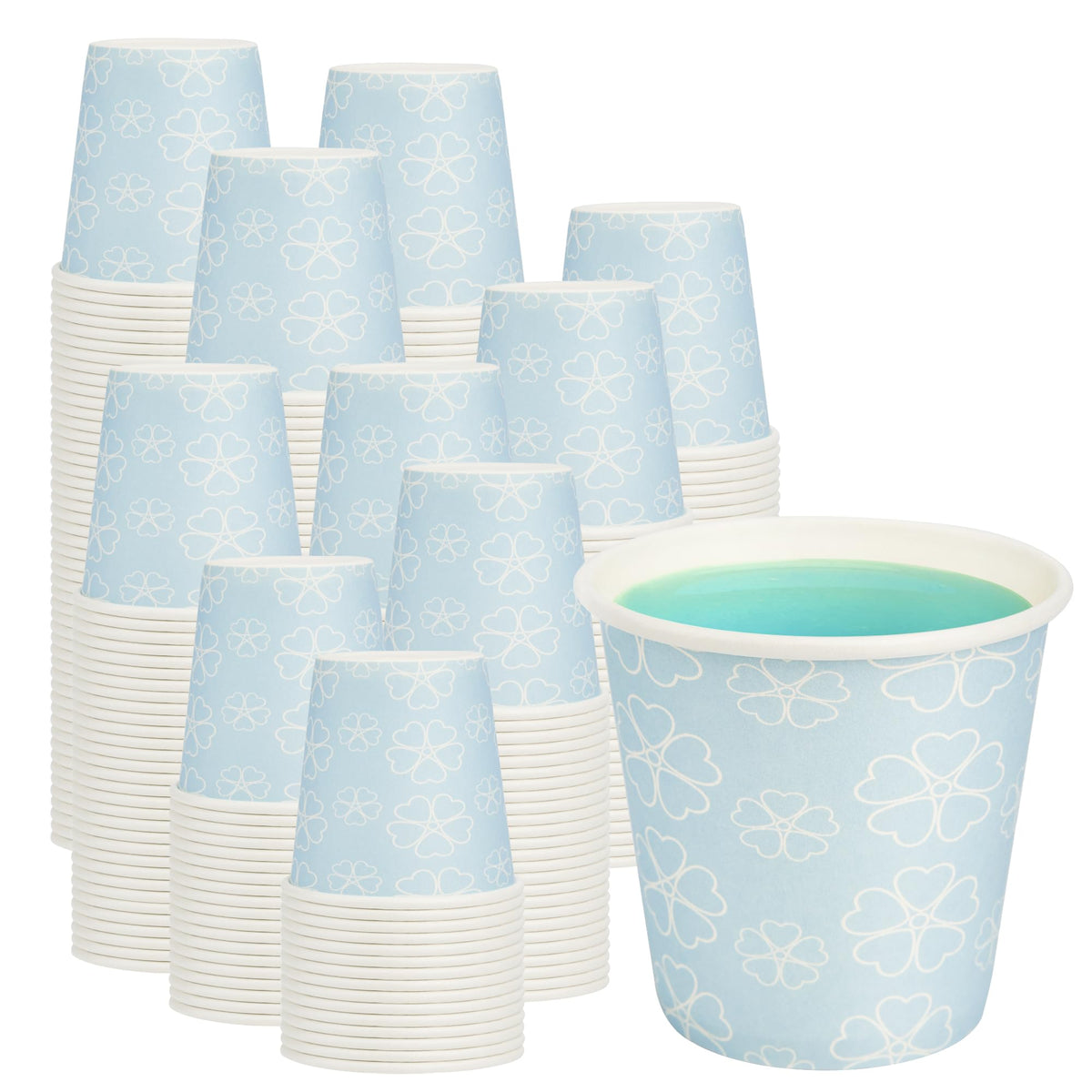 METAPRINT 300 Pack 12 oz Disposable Paper Coffee Cups, White