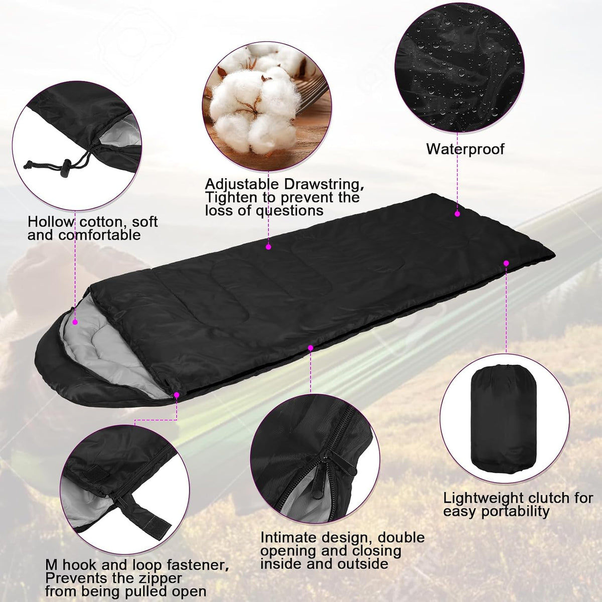 Macarrie 4 Pack 0 Degree Sleeping Bags for Adults