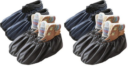 Reusable Shoe Covers, Non Slip Water Resistant Boot Covers for Construction &Household, 2 Pairs Extra Large Durable Overshoes to Keep Carpet Floors Clean