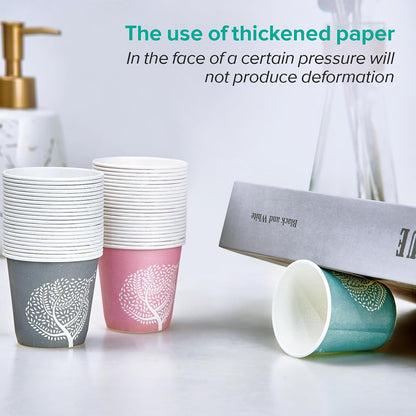 LITOPAK 600 Pack 3 oz Paper Cups, Colorful Disposable Mouthwash Cups 3 oz