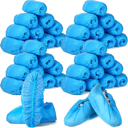 Leumoi 500 Pcs Disposable Shoe Covers Bulk Non Slip Boot Covers, Blue