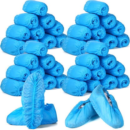 Leumoi 500 Pcs Disposable Shoe Covers Bulk Non Slip Boot Covers, Blue