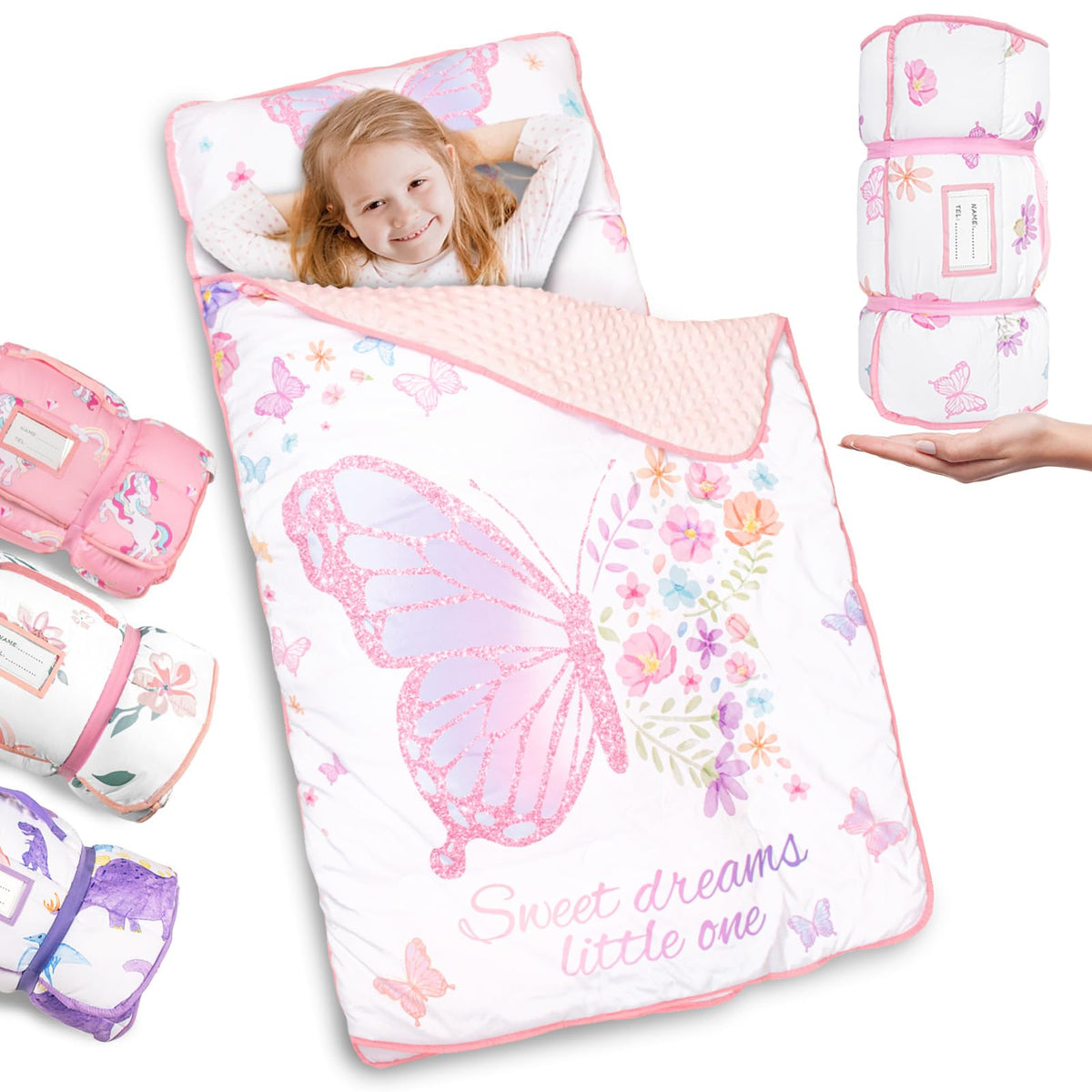 Primlect Toddler Nap Mat with Pillow, Thickened Extra Large Sleeping Bag