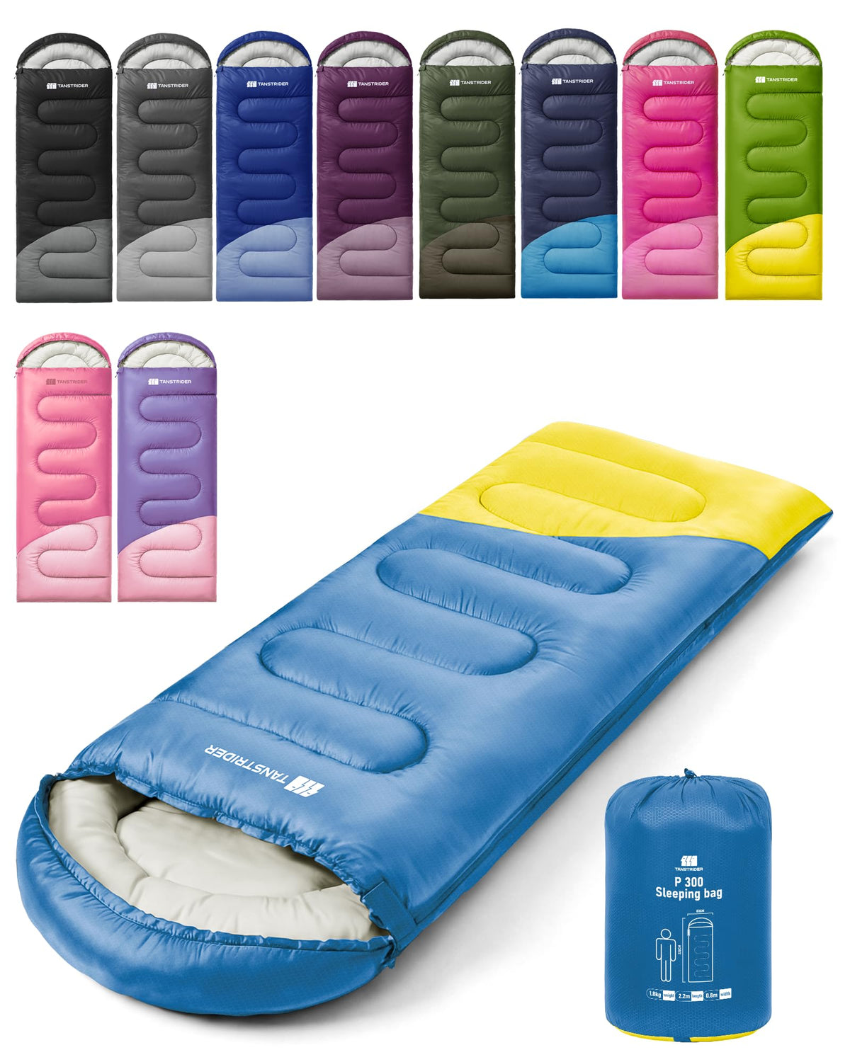 Sleeping Bags for Adults,Compact Lightweight Backpacking Sleeping Bag with Compression Sack for Youth, Camping Essentials Gearfor Hiking Travel Climbing Outdoor&Indoor Use