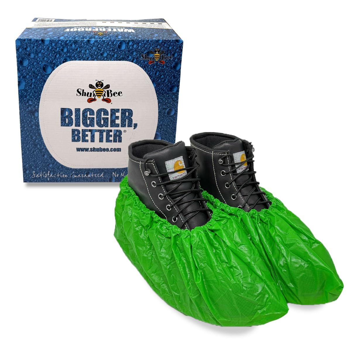 ShuBee Waterproof Shoe & Boot Covers Slip-Resistant Disposable for Plumbing Construction Floor Protection - 40 Pair