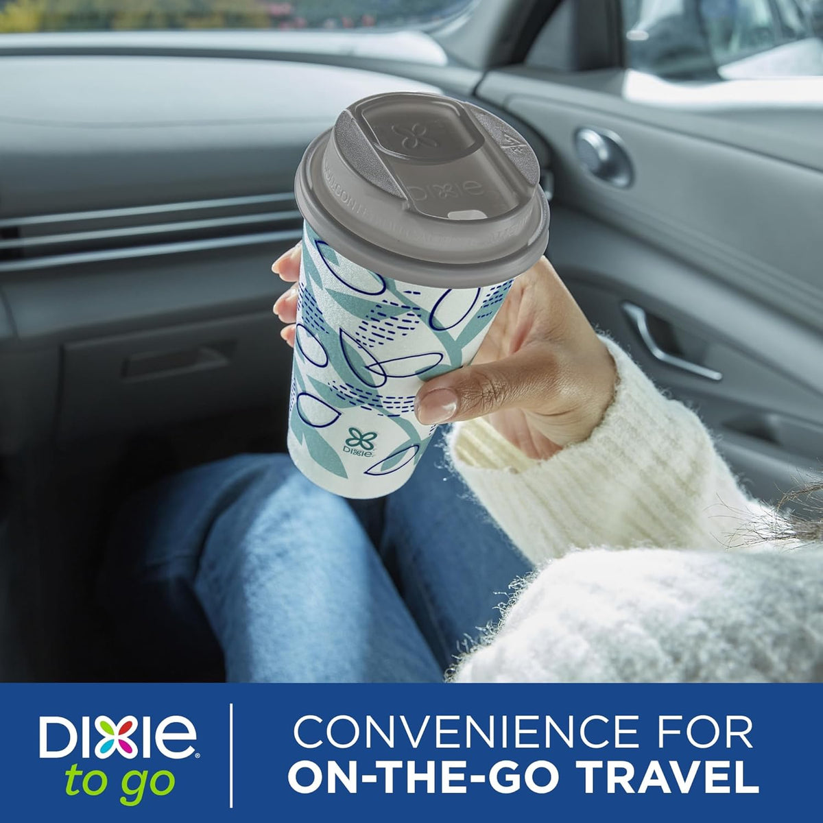Dixie To Go Disposable Coffee Cups With Lids, 16 oz Paper Cups, 108 Count