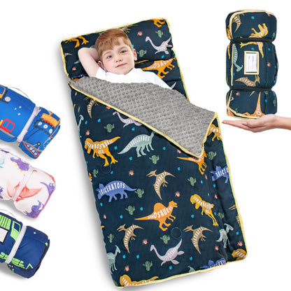 Primlect Toddler Nap Mat with Pillow, Thickened Extra Large Sleeping Bag