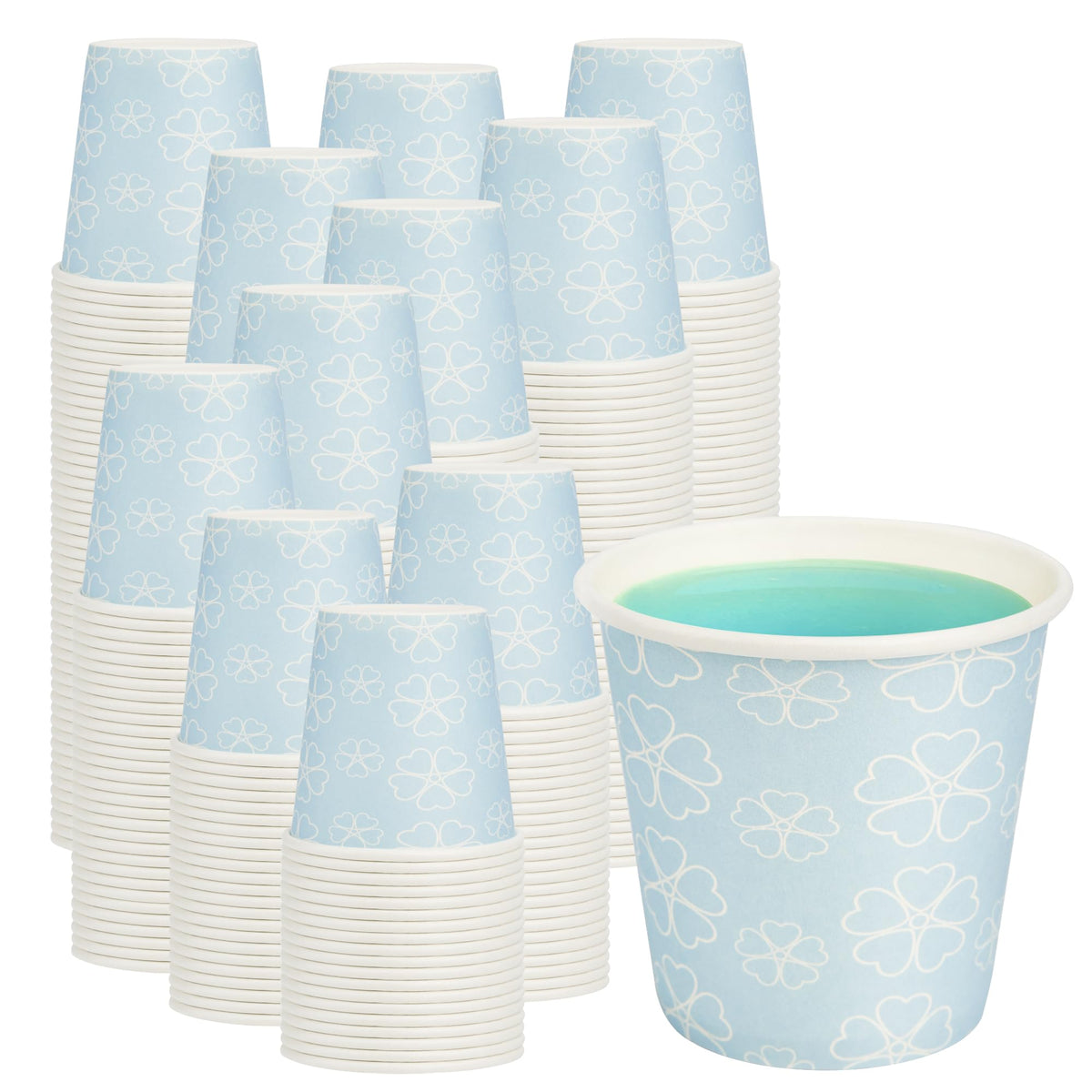 METAPRINT 300 Pack 12 oz Disposable Paper Coffee Cups, White
