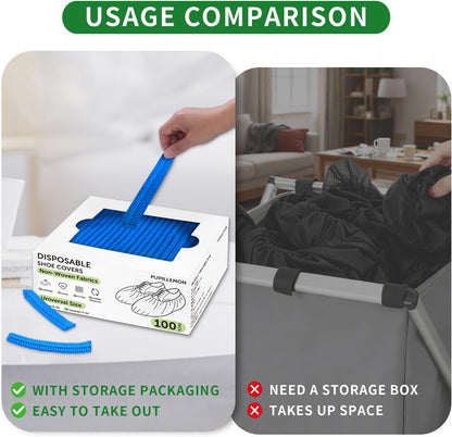 50/100/200 Pack Non-Woven Shoe Covers Disposable for Indoors