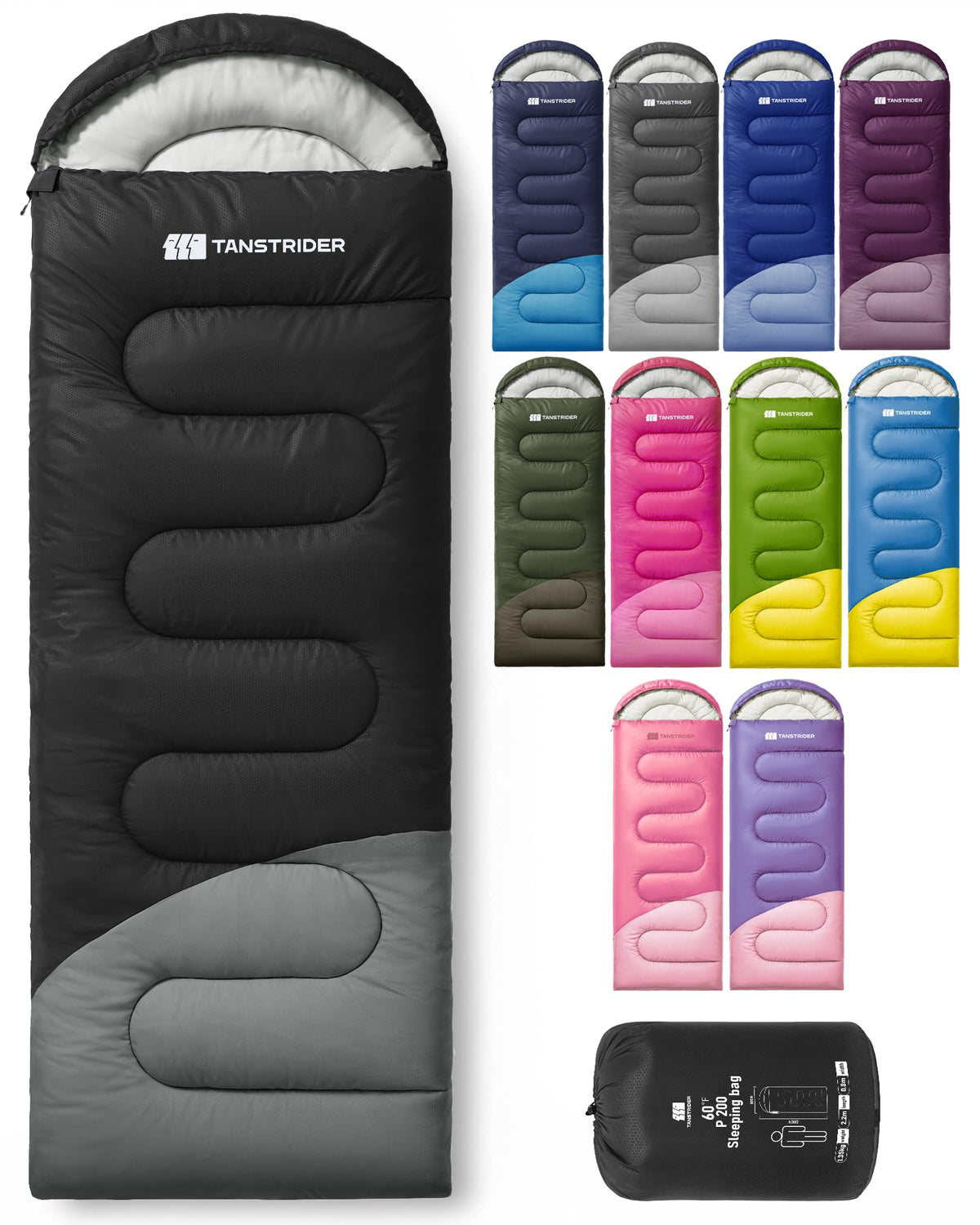 Sleeping Bags for Adults,Compact Lightweight Backpacking Sleeping Bag with Compression Sack for Youth, Camping Essentials Gearfor Hiking Travel Climbing Outdoor&Indoor Use