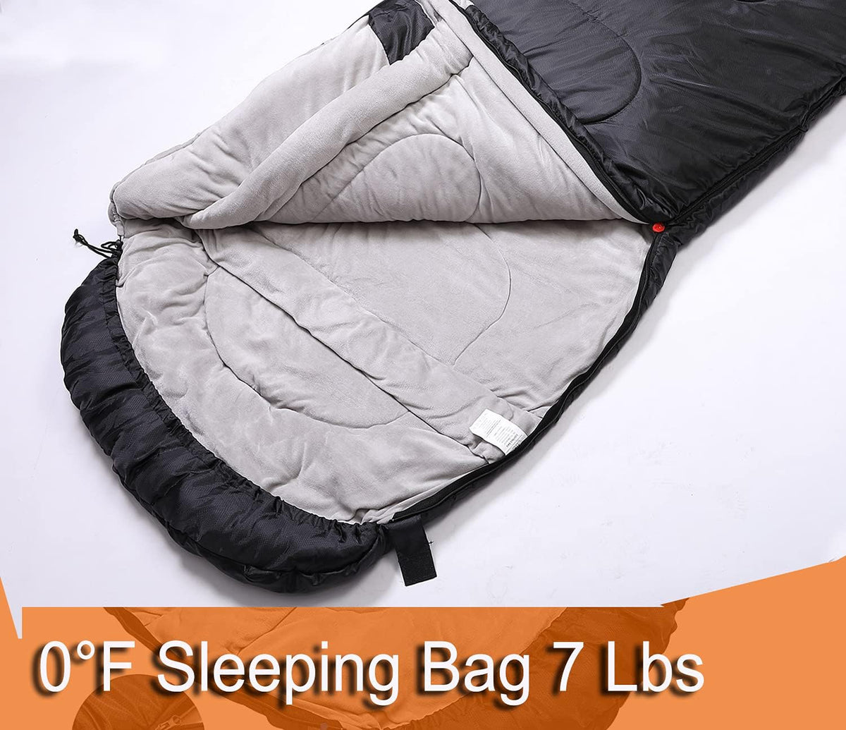 LONDTREN Large 0 Degree Sleeping Bags for Adults Cold Weather Sleeping Bag Camping Winter Below Zero 20 15 Flannel Big and Tall XXL