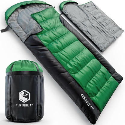 VENTURE 4TH Backpacking Sleeping Bag for Camping - Single, XXL & Double