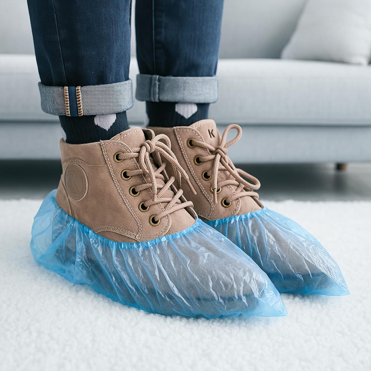 Shoe Covers Disposable, 1000 Pieces (500 Pairs), Non-Slip, Waterproof