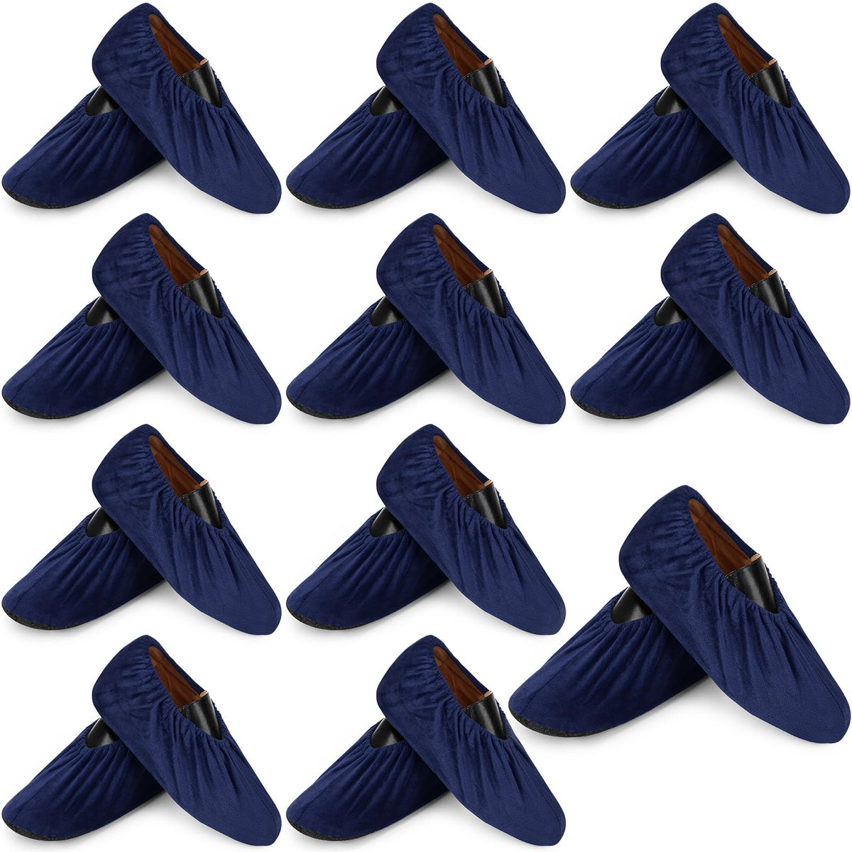 JaGely 11 Pair Reusable Cloth Shoe Covers for Indoors, Multicolor