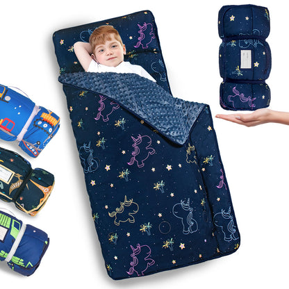 Primlect Toddler Nap Mat with Pillow, Thickened Extra Large Sleeping Bag