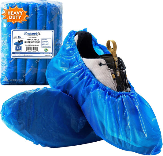 ProtectX Heavy Duty Disposable Shoe Covers Waterproof Non-Slip, Extra Large
