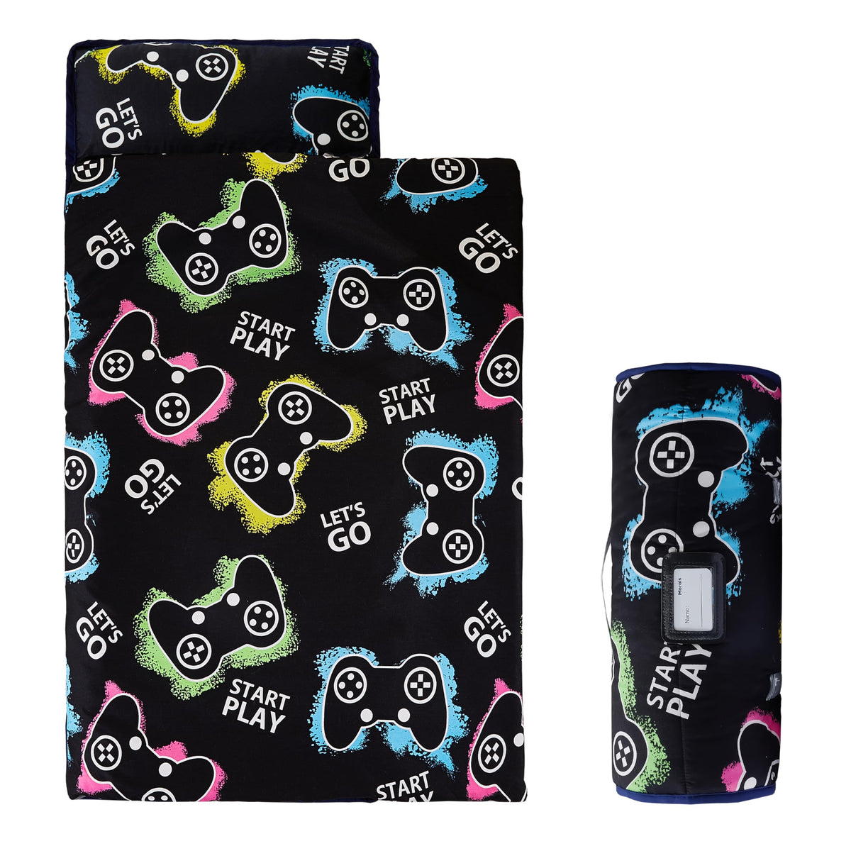MORAIS Toddler Nap Mat with Pillow and Blanket, 52" x 20" Lightweight and Soft Nap Mat for Preschool, Daycare, Travel Sleeping Bags