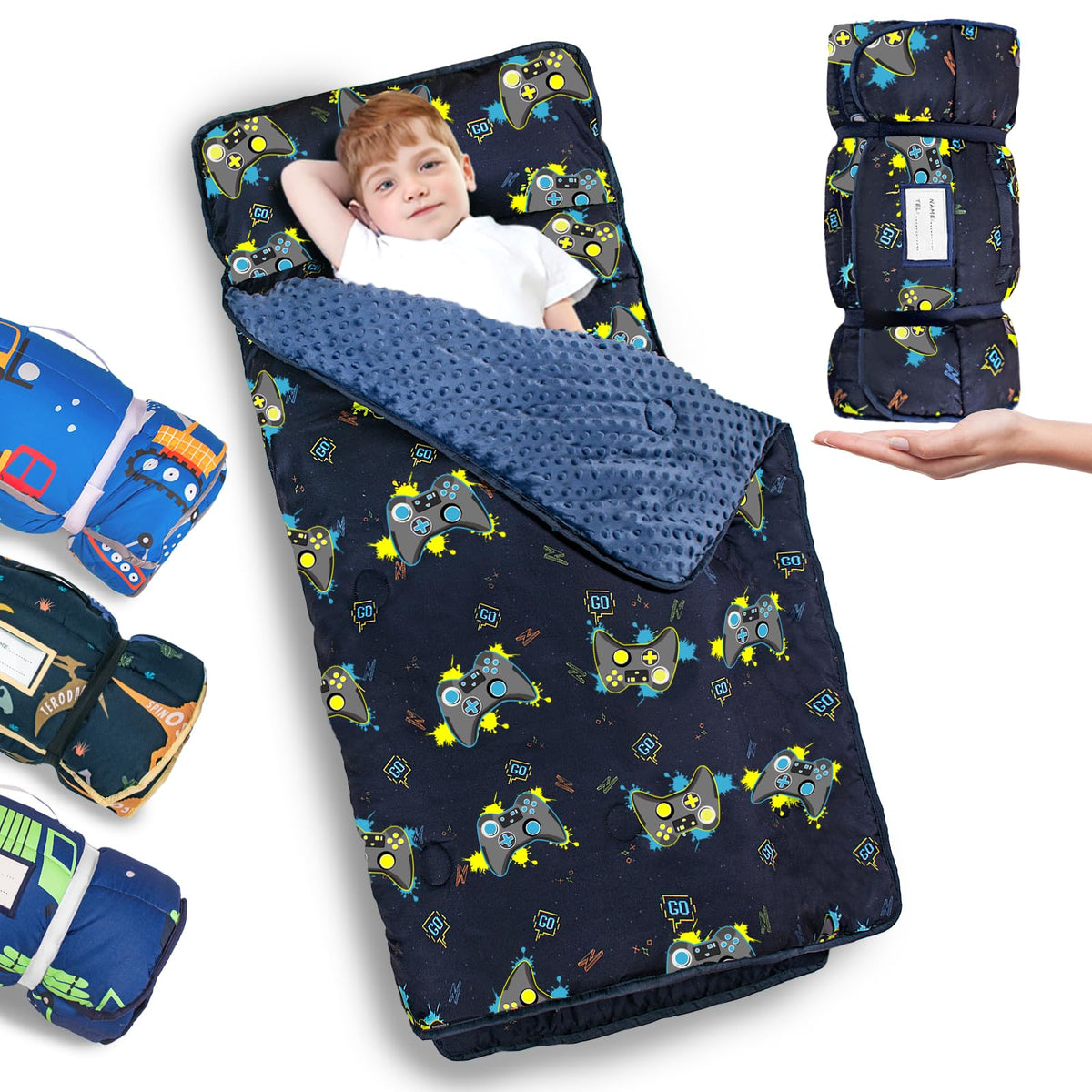 Primlect Toddler Nap Mat with Pillow, Thickened Extra Large Sleeping Bag