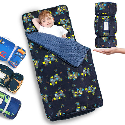 Primlect Toddler Nap Mat with Pillow, Thickened Extra Large Sleeping Bag