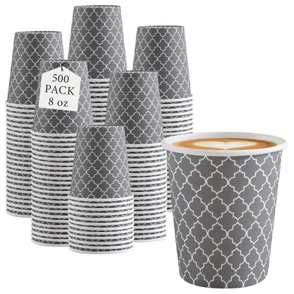 Lamosi Coffee Cups 12 oz 180 Pack, Disposable Paper Coffee Cups, Hot Cups