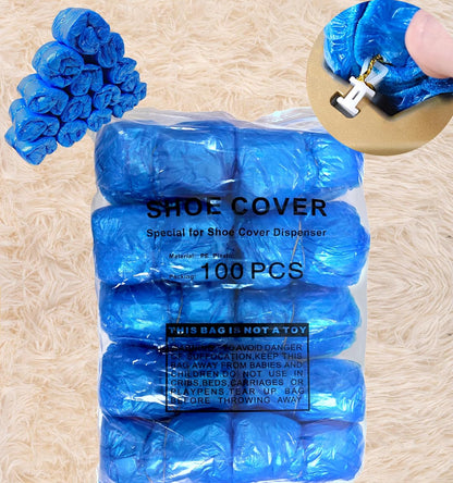 100pcs Shoe Cover Machine Refill Disposable Shoe Cover Dispenser Refill with T-shaped Buckles.