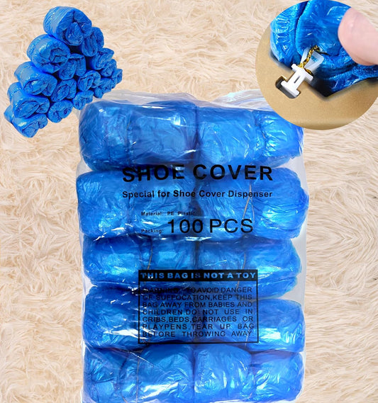 100pcs Shoe Cover Machine Refill Disposable Shoe Cover Dispenser Refill with T-shaped Buckles.